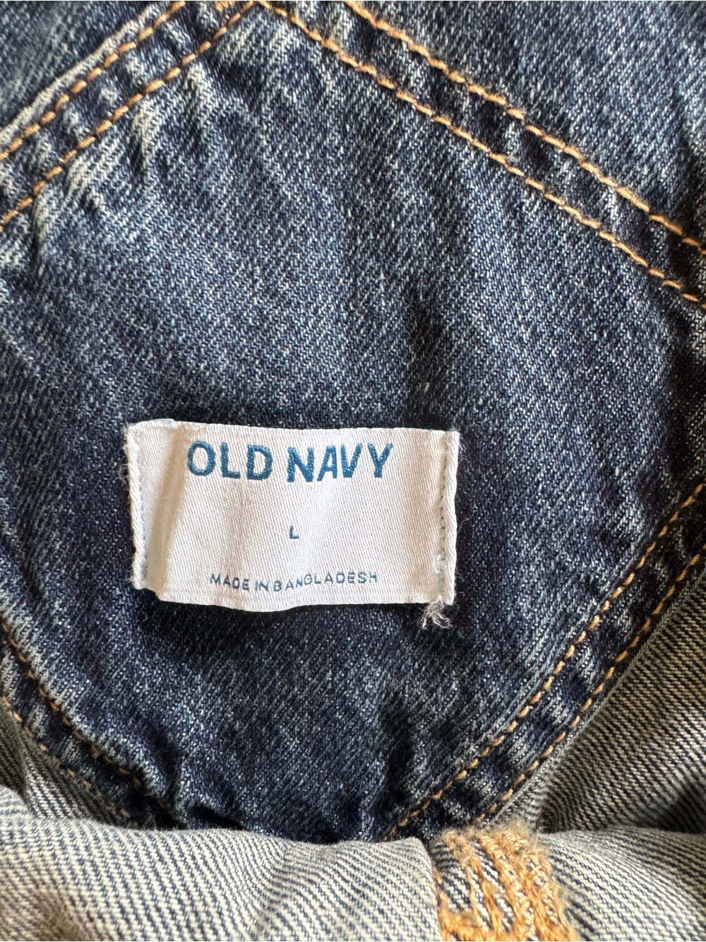 Old Navy Blue Denim Short Overalls - Picture 3 of 5